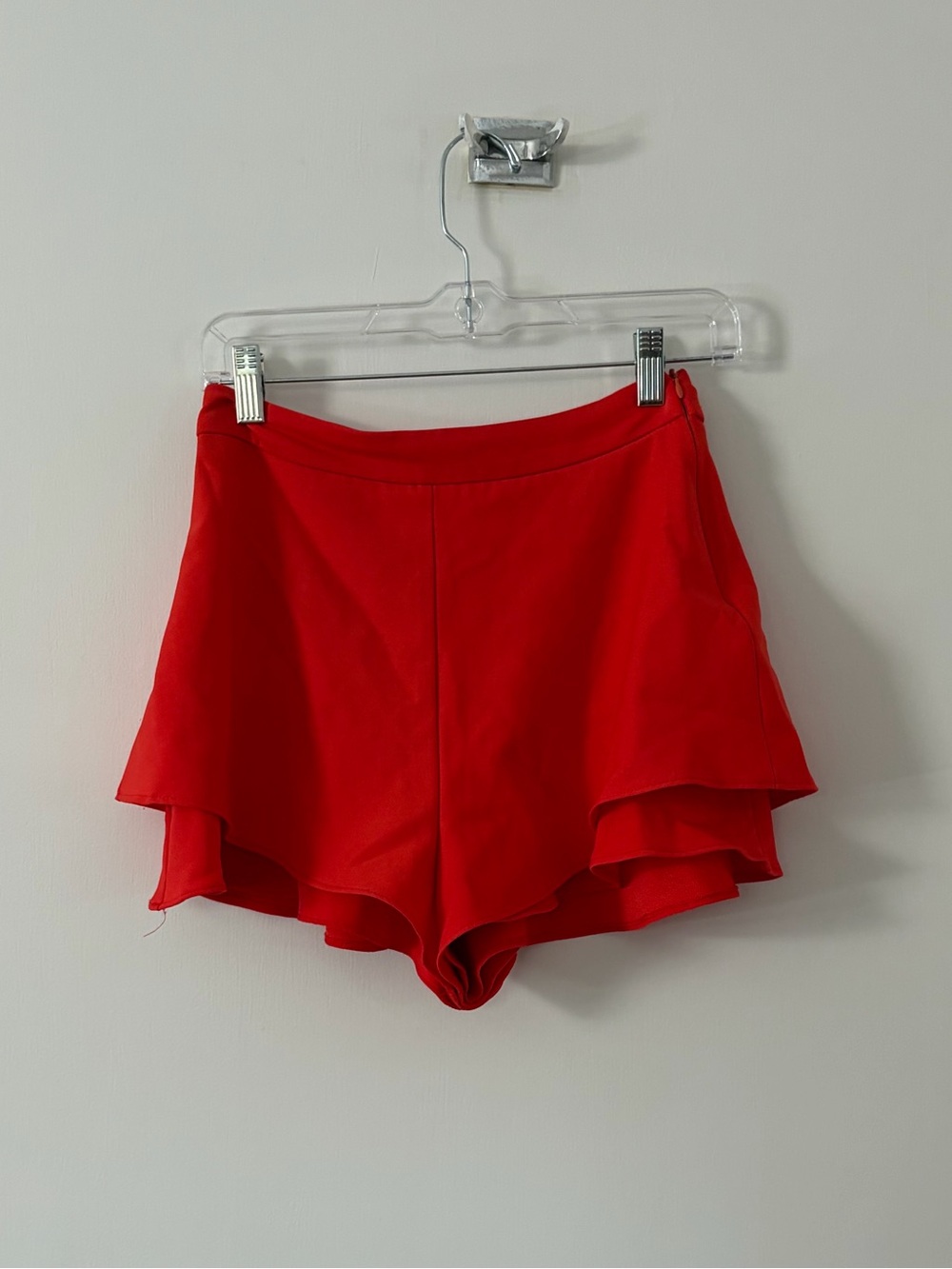 Zara Red Layered Flounce Skort